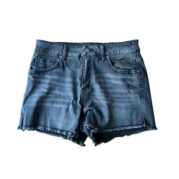 Time and Tru Pants - Time and Tru Charcoal Black High Rise Shorts - 8